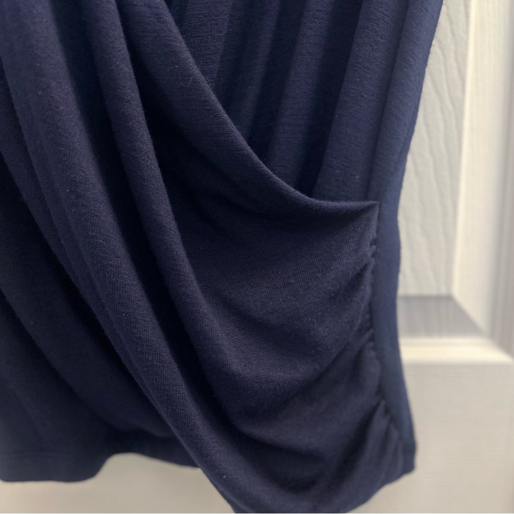 41 hawthorn Blue Bennie Wrap Front Ruched knit top size 1X - Picture 5 of 7
